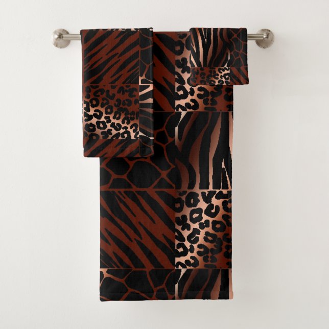 Exotic Animal Print  Bath Towel Set (Insitu)