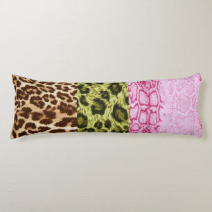 Exotic Animal Print Trio Body Pillow
