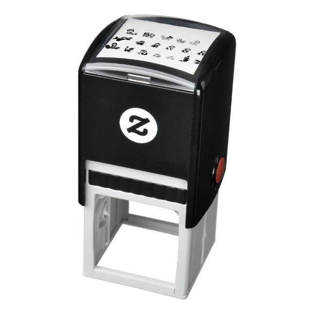 exotic-animals-leopard-monkey self-inking stamp (Product)