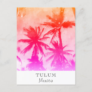 *~* Exotic AP25 Personalize Travel -  Palm Leaf Postcard