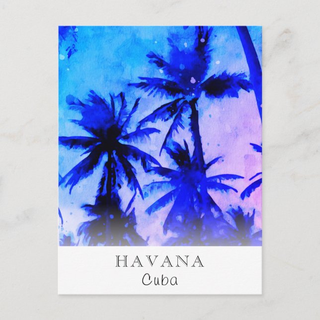 *~* Exotic AP25 Personalize Travel *  Palm Leaves Postcard (Front)