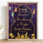 Exotic Arabian Nights Lamp Bridal Shower Welcome Poster<br><div class="desc">Personalize this exotic gender neutral Arabian Night bridal shower welcome sign easily and quickly, simply press the customize it button to further re-arrange and format the style and placement of the text.  This unique sign features Moroccan lanterns and an Arabian scenery. Available as an instant download. Matching items available in...</div>