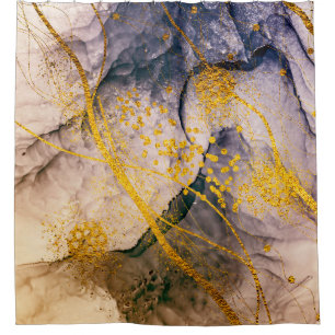 Exotic ART. Golden swirl, artistic design. Painter
