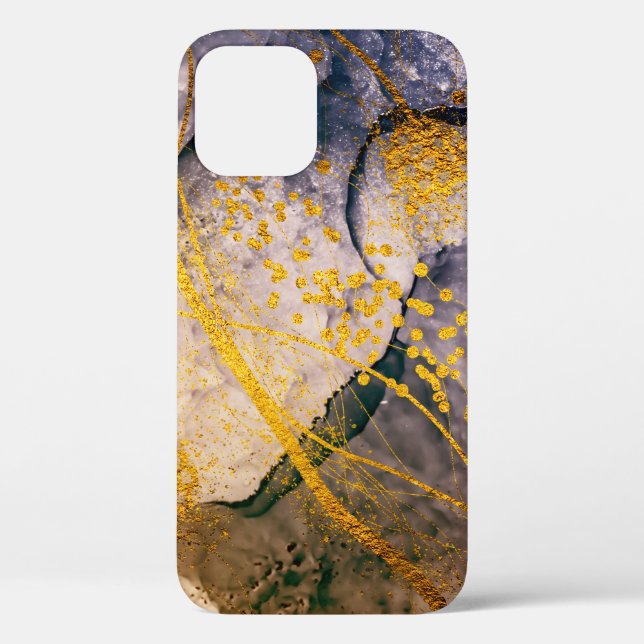 Exotic ART. Golden swirl, artistic design. Painter Case-Mate iPhone Case (Back)