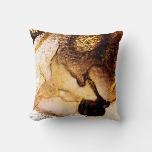 Exotic ART. Golden swirl, artistic design. Painter Throw Pillow