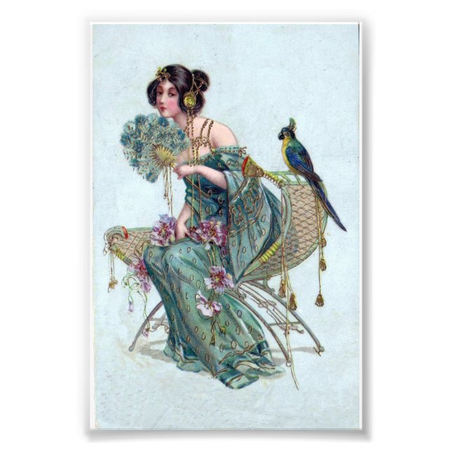 Exotic Art Nouveau Beauty Photo Print (Front)