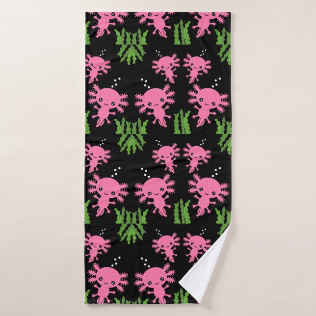 Exotic Axototl Salamander Bath Towel (Bath Towel)