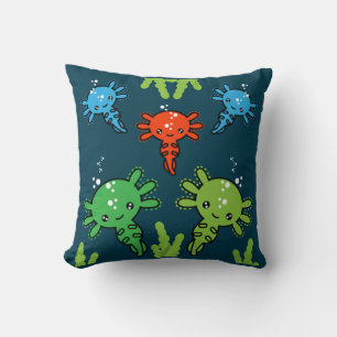 Exotic Axototl Salamander Cushion