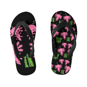 Exotic Axototl Salamander  Kid's Flip Flops