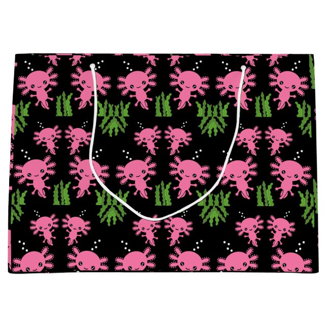 Exotic Axototl Salamander Large Gift Bag (Front)