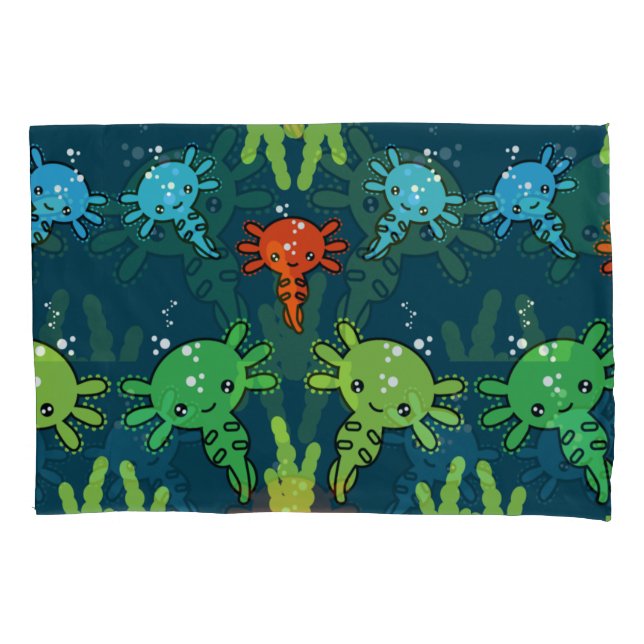 Exotic Axototl Salamander  Pillowcase (Front)