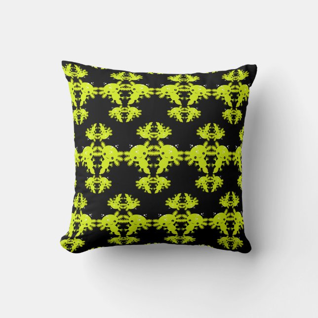 Exotic Axototl Salamander Throw Pillow (Front)