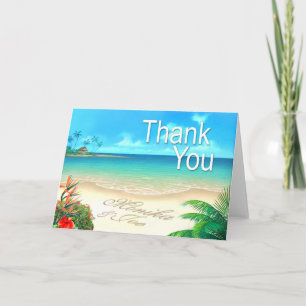 Exotic Beach 7"x5" Thank You Card