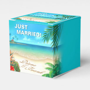 Exotic Beach ASK ME TO DRAW YOUR NAMES IN SAND Favor Box