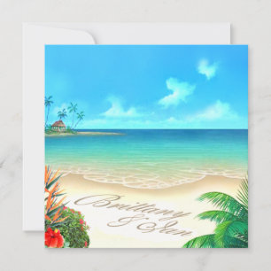 Exotic Beach (ask me to put your names in sand) Invitation
