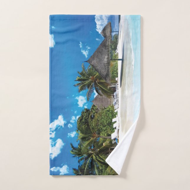 Exotic Beach  Hand Towel (Hand Towel)