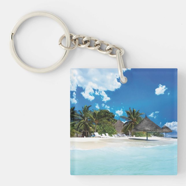 Exotic Beach  Keychain (Front)