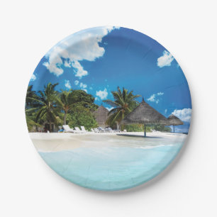 Exotic Beach Paper Plate