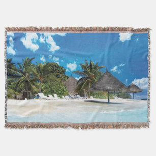 Exotic Beach Throw Blanket