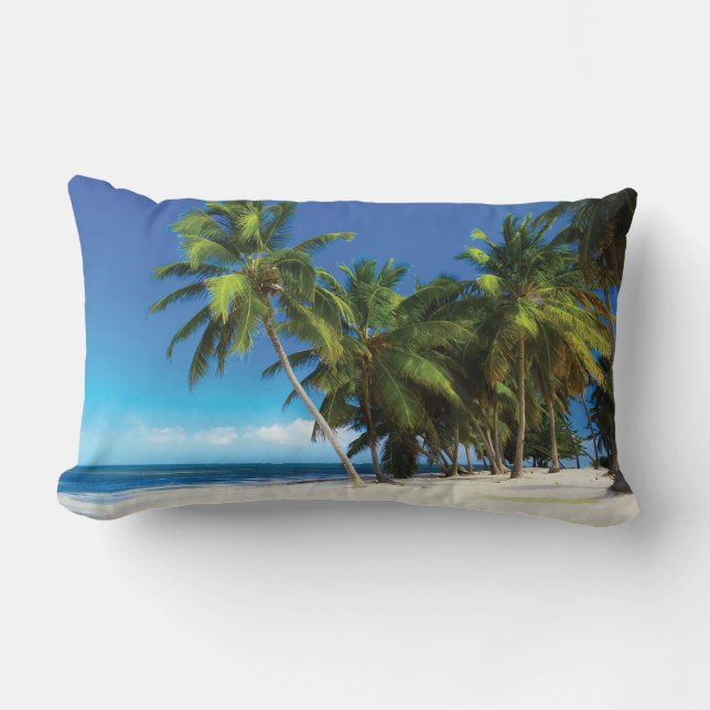 Exotic beach throw pillow (Front)
