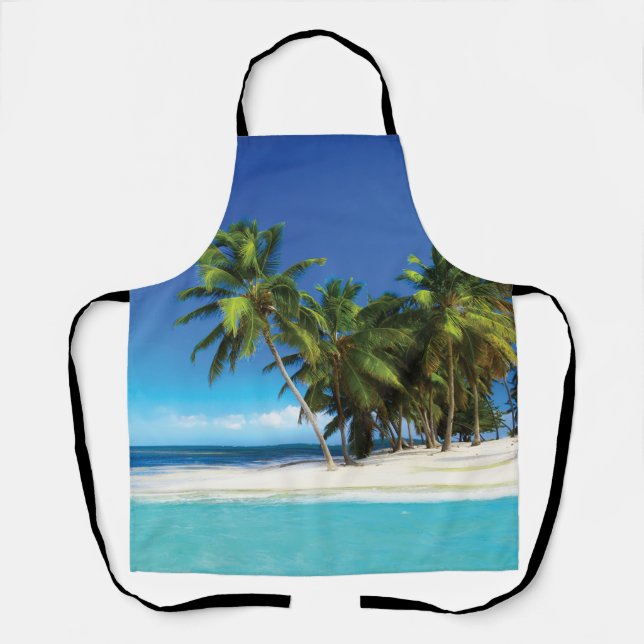 Exotic beach throw pillow apron (Front)