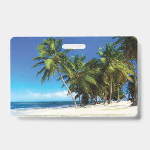 Exotic beach throw pillow badge