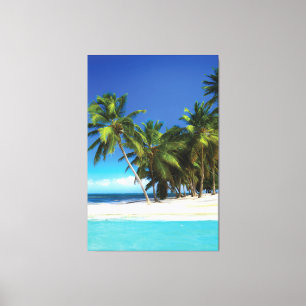 Exotic beach throw pillow canvas print