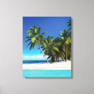 Exotic beach throw pillow canvas print