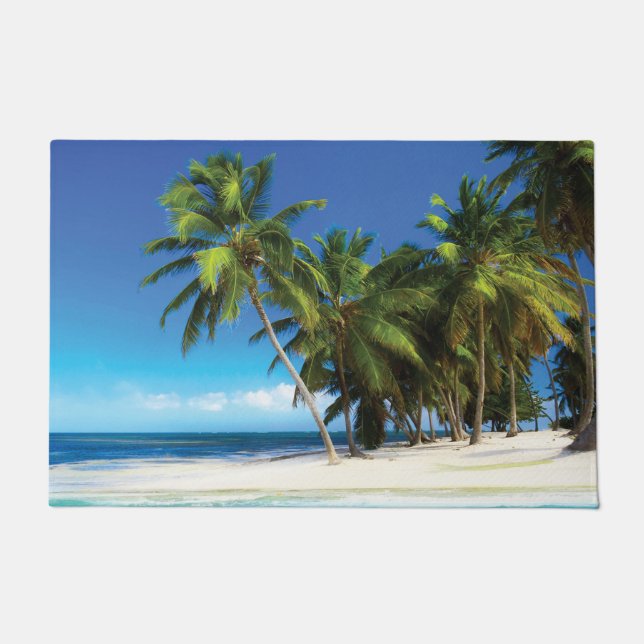 Exotic beach throw pillow doormat (Front)