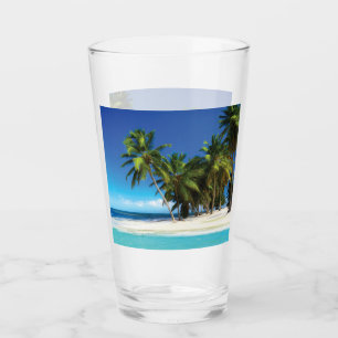 Exotic beach throw pillow glass