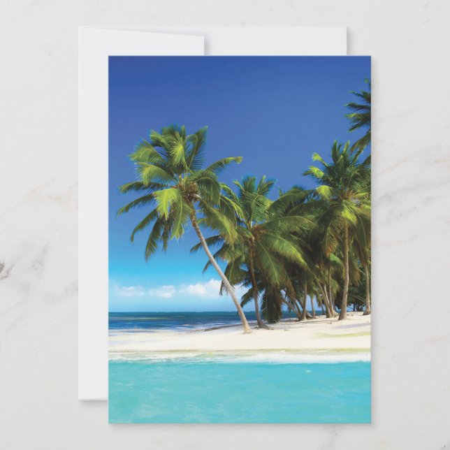 Exotic beach throw pillow holiday card (Front)