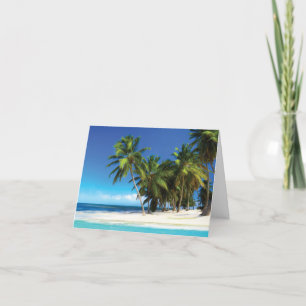 Exotic beach throw pillow holiday card
