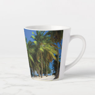 Exotic beach throw pillow latte mug