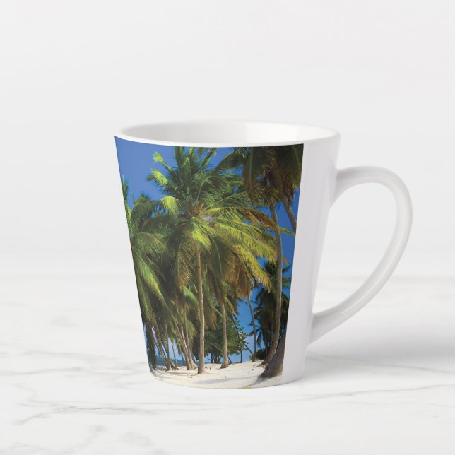 Exotic beach throw pillow latte mug (Right)