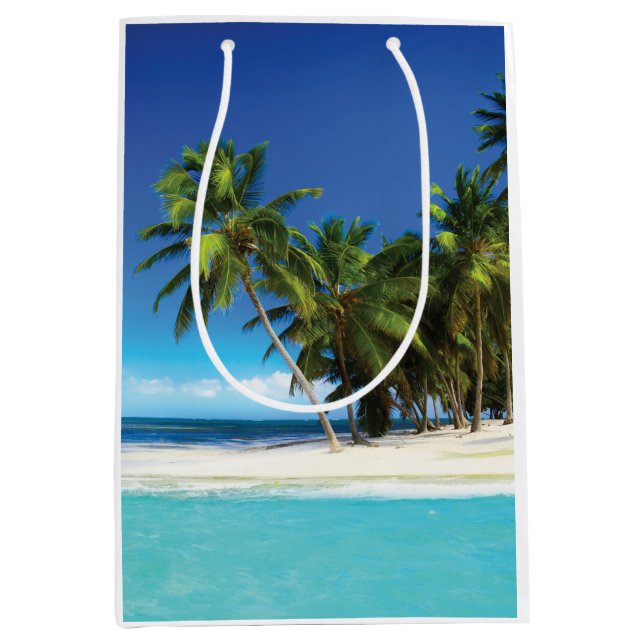 Exotic beach throw pillow medium gift bag (Front)