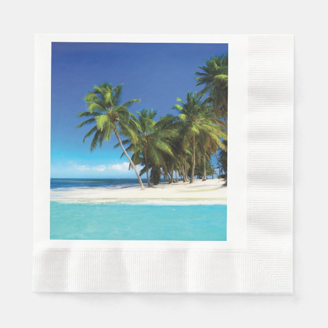 Exotic beach throw pillow napkin (Front)