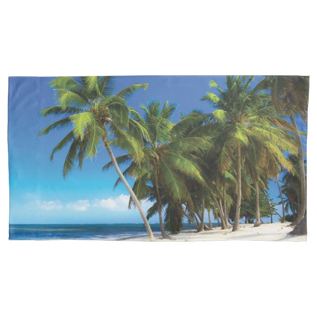 Exotic beach throw pillow pillowcase (Front-Left)