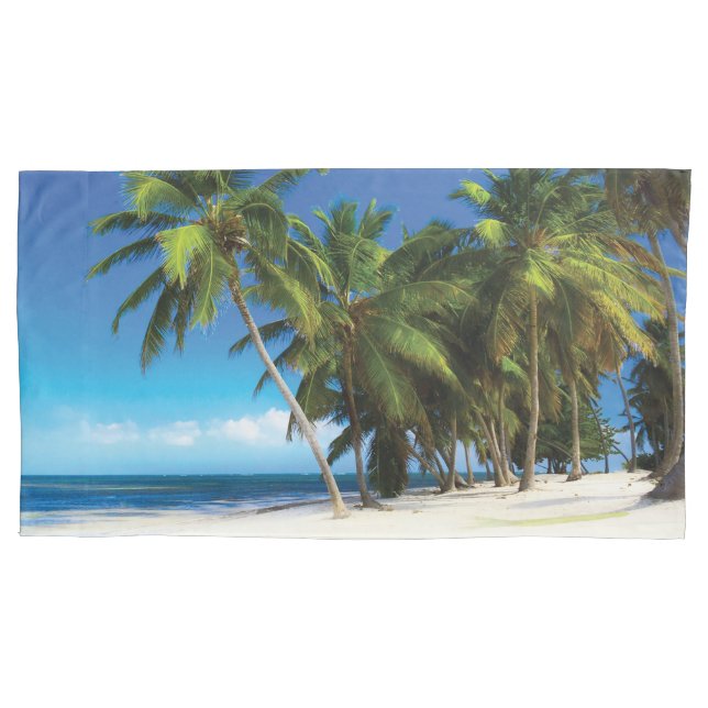 Exotic beach throw pillow pillowcase (Front)