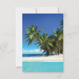 Exotic beach throw pillow thank you card