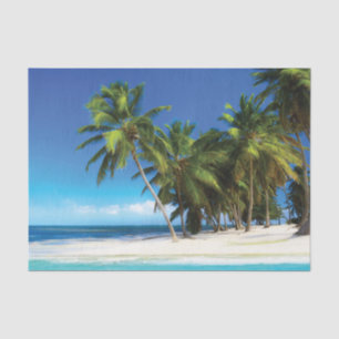 Exotic beach throw pillow tissue paper