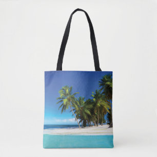 Exotic beach throw pillow tote bag
