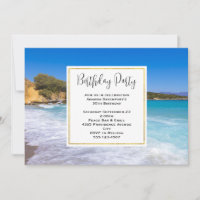Exotic Beach Tropical Island Paradise Birthday