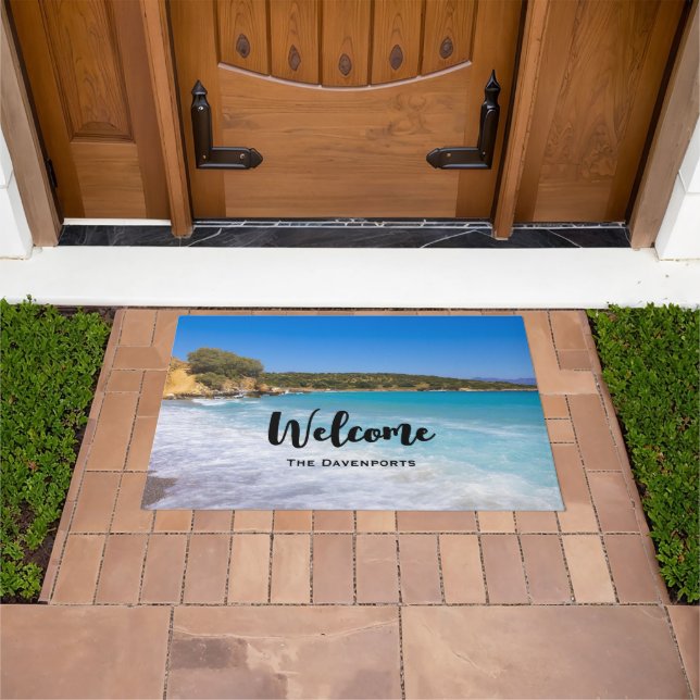 Exotic Beach Tropical Island Paradise Welcome Doormat (Outdoor)