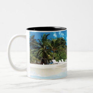 Exotic Beach  Two-Tone Coffee Mug