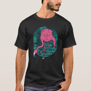 Exotic Bird Animal  Retro Tropical Pink Flamingo T-Shirt