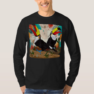 Exotic Bird Wildlife Flowers Tropical Animal  Touc T-Shirt
