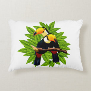 Exotic Birds Accent Pillow