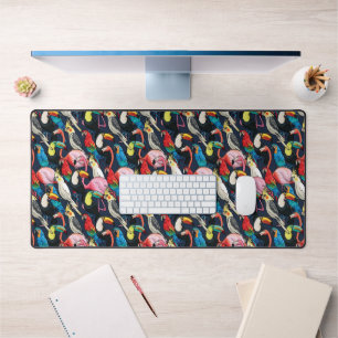 Exotic birds desk mat