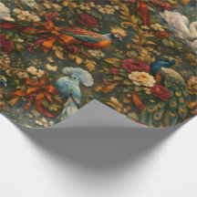 Exotic Birds Fantasy Antique Botanical