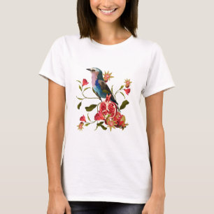 Exotic birds, flowers, pomegranate. T-Shirt